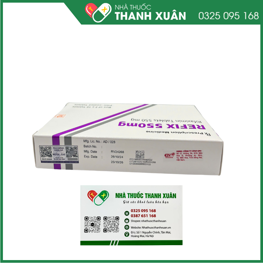 Refix-550 điều trị ruột kích thích